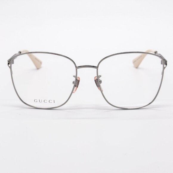 NEW GUCCI GG0819OA 003 WOMEN SILVER EYEGLASSES GUCCI - Picture 1 of 11